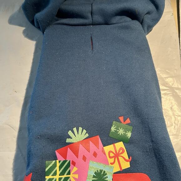 Wondershop Christmas Penguin Truck Blue Dog Pet Hoodie Size Medium - Picture 4 of 6